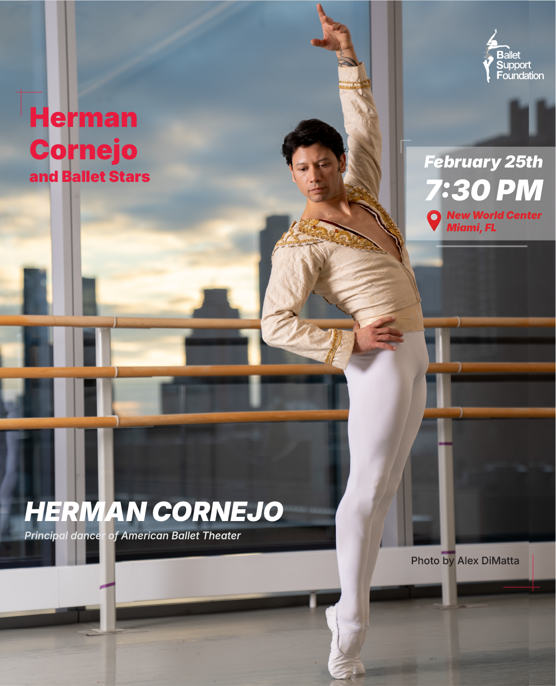 5.⁠ ⁠Herman Cornejo and Ballet Stars. New World Center, Miami, Florida, (February 2025)